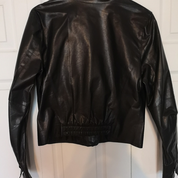 Leather jacket black M0851 - Picture 3 of 4